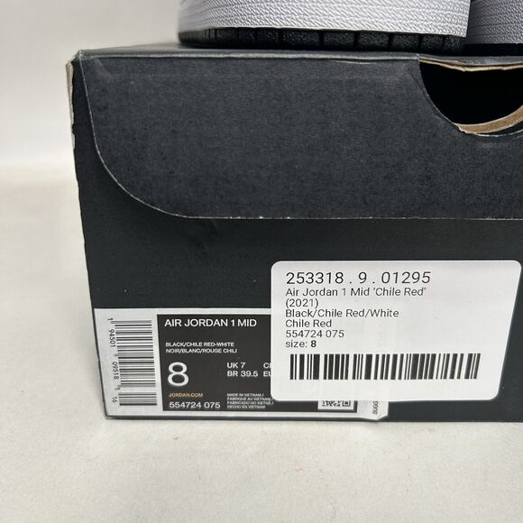 Nike Shoes Air Jordan 1 Mid Retro “Chile Red” 2024